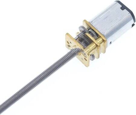 N20-M3 X 55 12V 60RPM Kaba ve Uzun Redüktörlü Motor N20 Vida Dişli Motor Minyatür Dişli Motor - 5