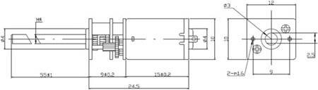 N20-M4 X 55 3V 125RPM Kaba ve Uzun Redüktörlü Motor N20 Vida Dişli Motor Minyatür Dişli Motor - 4