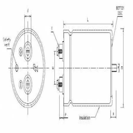 NA068000350PG6SR0977M01 CAP.SNUB.6800uF 350VDC 76X105MM PG6SR-977 - 1
