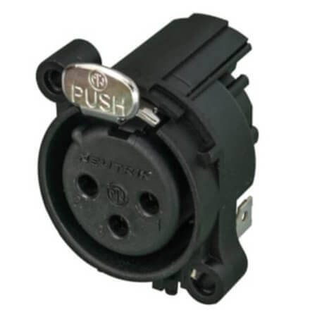 NC3FAAH2 CONNECTOR XLR PLUG 3PIN FEMALE SHELL GRAND CONT. - 1