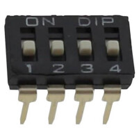 NDI-04H-V SWITCH DIP 4 Pos. SPST 25mA 24VDC THT V/T - 1