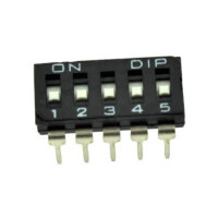 NDIR-05H-V SWITCH DIP 5 Pos. SPST 25mA 24VDC THT V/T - 1