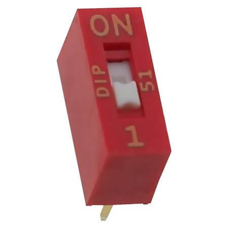 NDSR-01V SWITCH DIP 1 Pos. SPST 25mA 24VDC THT V/T - 1