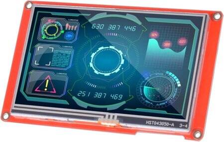 Nextion NX8048P050-011R-Y 5.0 Inch Resistive Touch Screen With Protective Shell - 1