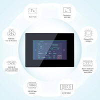 Nextion NX8048P070-011C-Y 7 Inch 65K Capacitive Touch Screen Man-machine Interface HMI Kernel Enhanced Version with Protective Shell - 2