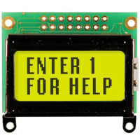 NHD-0208AZ-FL-YBW LCD CHARACTER 8X2 STN POSITIVE YELLOW GREEN 5V - 1