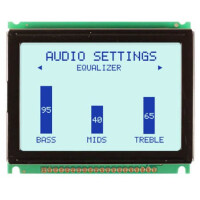 NHD-12864MZ-FSW-GBW-L LCD GRAPHIC 128X64 STN POSITIVE GRAY 5V - 1