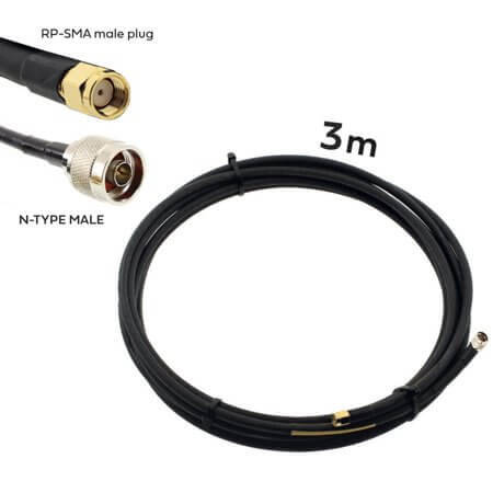 N(M)-RPSMA(M)-240-3M CABLE L.WAN N(M)-RPSMA(M) WLC240 3M STANDARTS LMR - 1