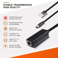 Non-Isolated DC5.5x2.1mm 100M PoE Splitter 48V To 12V1.2A - 3