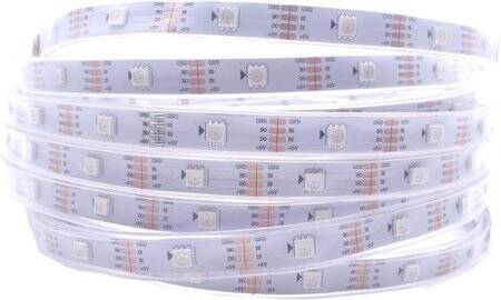 Non-Waterproof 5V WS2813B RGB5050 White SMD LED Strip 30 LED/Meter Flexible 5M/Roll IP30 - 1