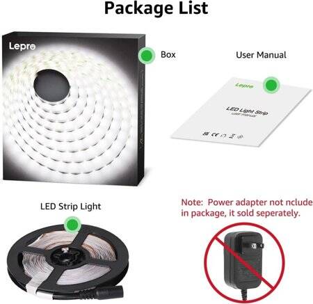 Non-Waterproof Yellow 2835 12V SMD LED Strip 60 LED/Meter Flexible 5M/Roll - 5