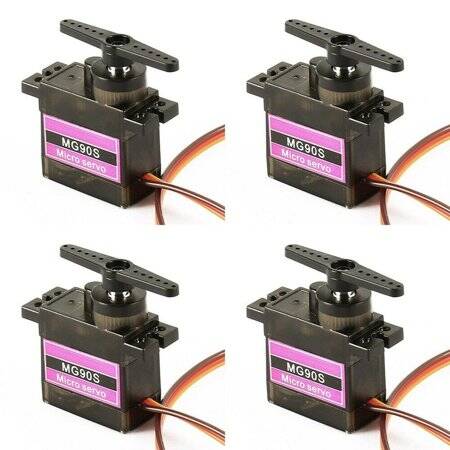 Normal Quality MG90S 180 Degree With Three Plastic Teeth And No Limit Torque 2kg - 1