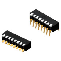 NPM-02-V SWITCH DIP 2 Pos. SPST 25mA 24VDC SMT V/T - 1