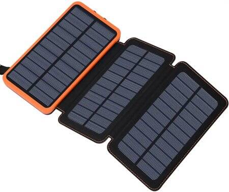 Orange Removable Solar Energy Charger Quick Charge 2000MA With 6 Boards - 1