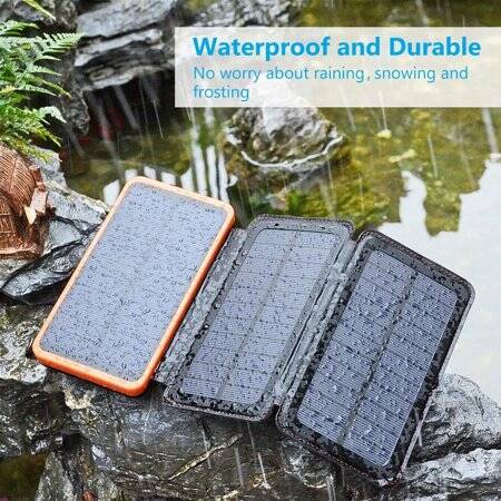 Orange Removable Solar Energy Charger Quick Charge 2000MA With 6 Boards - 2