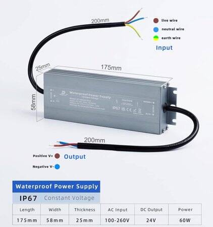 Original Osram 100W 24V Constant Voltage Waterproof Power Supply Adjustable Light - 5
