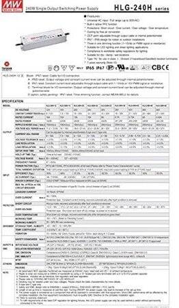 Original Taiwan MEAN WELL HLG-240H-24A Waterproof Power Supply - 2