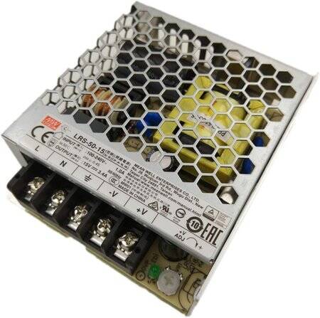 Original Taiwan MEAN WELL LRS-50-15 Power Supply - 1