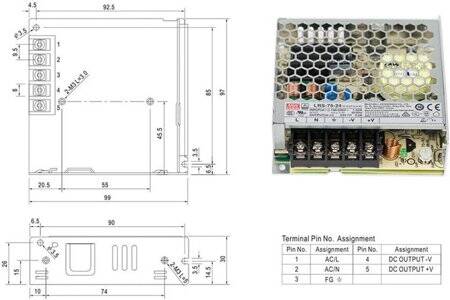 Original Taiwan MEAN WELL LRS-75-24 Power Supply - 4