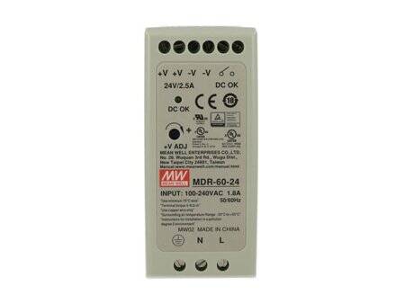 Original Taiwan MEAN WELL MDR-60-24 Rail Power Supply - 5