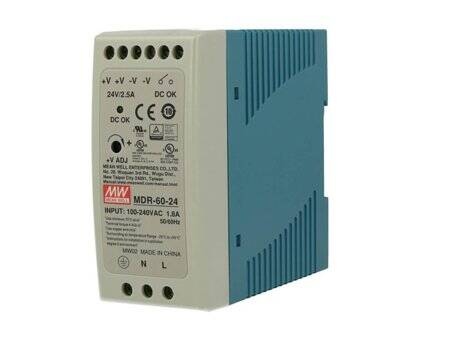 Original Taiwan MEAN WELL MDR-60-5 Rail Power Supply - 1