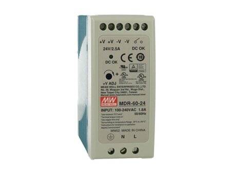 Original Taiwan MEAN WELL MDR-60-5 Rail Power Supply - 3