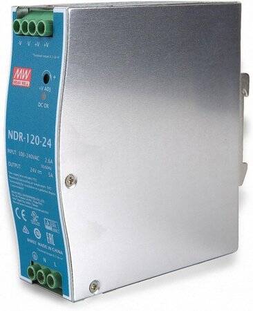 Original Taiwan MEAN WELL NDR-120-24 Rail Power Supply - 3