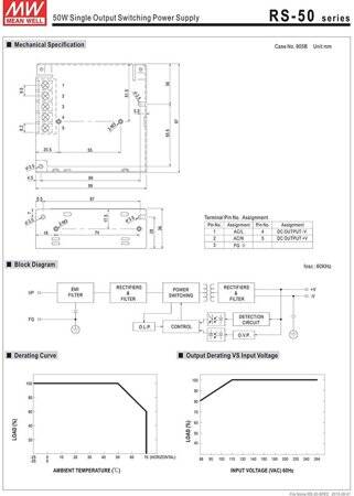 Original Taiwan MEAN WELL RS-50-5 Power Supply - 4
