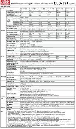 Orijinal Tayvan MEAN WELL ELG-150-12A-3Y Su Geçirmez Güç Kaynağı - 2