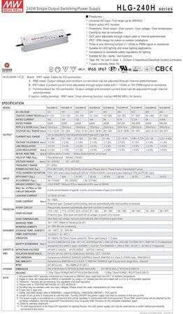 Orijinal Tayvan MEAN WELL HLG-240H-24B Su Geçirmez Güç Kaynağı - 2