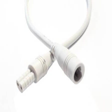 OST-0067-01-MF-WHITE CABLE LED 2PIN MALE AND FEMALE 30CM WHITE - 1