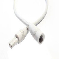 OST-0067-01-MF-WHITE CABLE LED 2PIN MALE AND FEMALE 30CM WHITE - 1