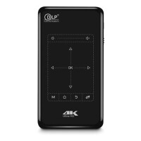 P09 DLP Mini Portable Android Projector 1GB RAM 8GB ROM Home Cinema HDMI Support 4K WiFi Bluetooth Miracast Airplay Mobile Phone US Plug (Remote Control Without Battery) - 2