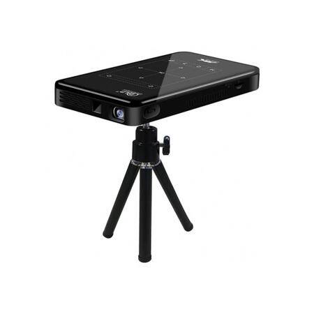 P09 DLP Mini Portable Android Projector 2GB RAM 32GB ROM Home Cinema HDMI Support 4K WiFi Bluetooth Miracast Airplay Mobile Phone EU Plug (Remote Control Without Battery) - 1