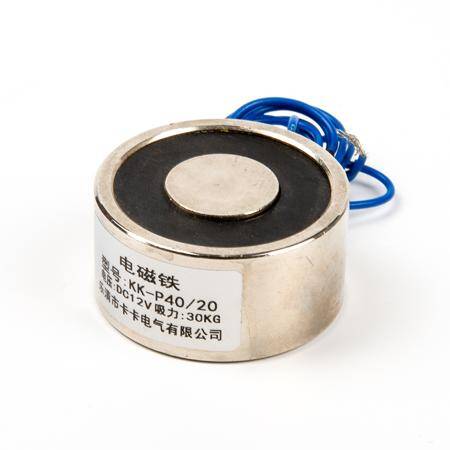 P40/20 12V DC Electromagnet - 30kg Holding Force - 1