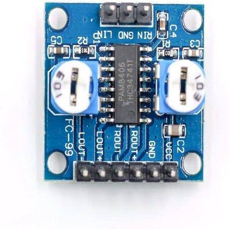 PAM8406 Digital Amplifier Module With Volume Potentiometer 5Wx2 Stereo - 2