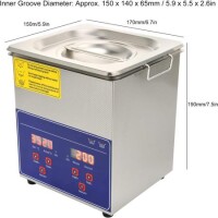 Paslanmaz Çelik Ultrasonik Temizleme Makinesi PS-08A 1.3L 40KHz 60W EU Fişli 220V - 2