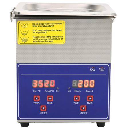 Paslanmaz Çelik Ultrasonik Temizleme Makinesi PS-10A 2L 40KHz 60W EU Fişli 220V - 1