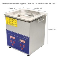 Paslanmaz Çelik Ultrasonik Temizleme Makinesi PS-10A 2L 40KHz 60W EU Fişli 220V - 2