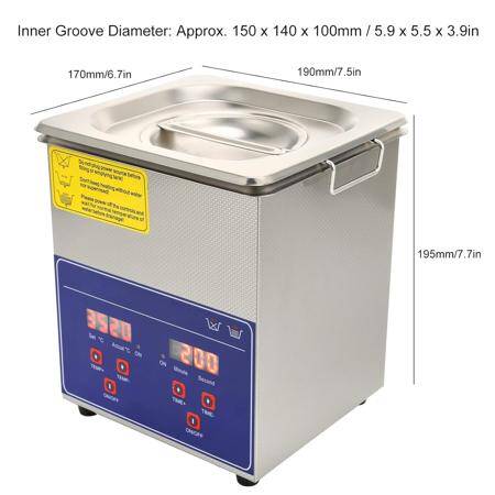 Paslanmaz Çelik Ultrasonik Temizleme Makinesi PS-10A 2L 40KHz 60W EU Fişli 220V - 2