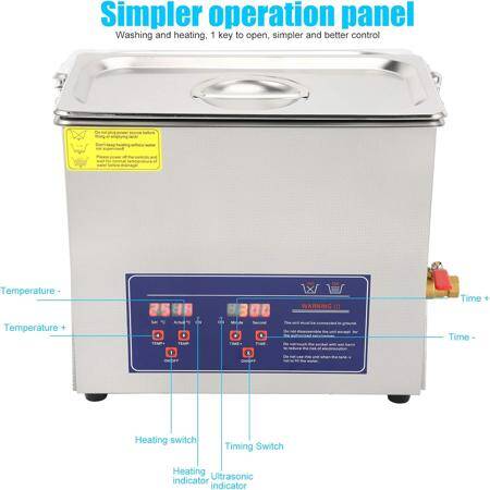 Paslanmaz Çelik Ultrasonik Temizleme Makinesi PS-30A 6.5x180W EU Fişli 220V - 2
