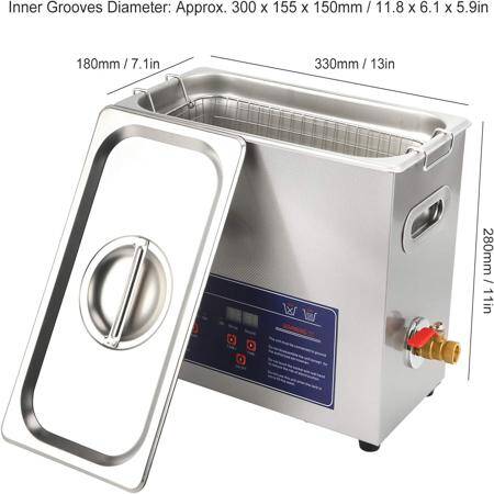 Paslanmaz Çelik Ultrasonik Temizleme Makinesi PS-30A 6.5x180W EU Fişli 220V - 3