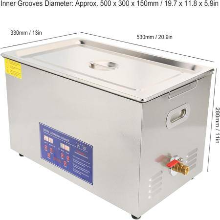 Paslanmaz Çelik Ultrasonik Temizleme Makinesi PS-80A 22L 40KHz 480W EU Fişli 220V - 3