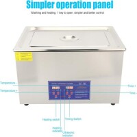 Paslanmaz Çelik Ultrasonik Temizleme Makinesi PS-80A 22L 40KHz 480W US Fişli 110V - 2