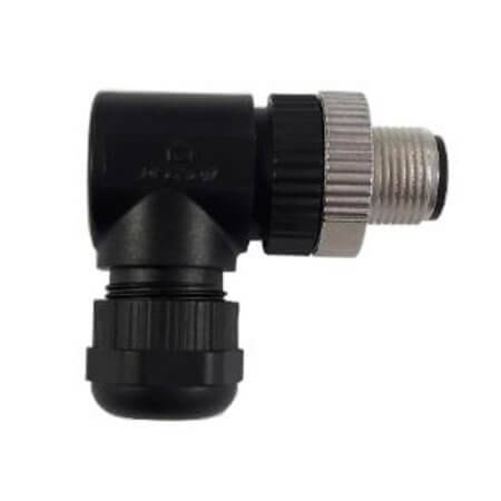PB-M12A-04P-MM-SR7001-00 CONN. PLUG M12 4PIN MALE SCREW PANEL MOUNT R/A - 1