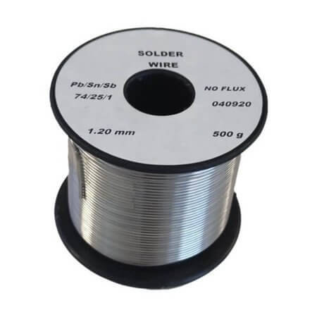 PB74SN25SB1-1.2MM LEHİM TELİ Pb:74 Sn:25 Sb:1 No-Flux 1.20MM 500gr - 1