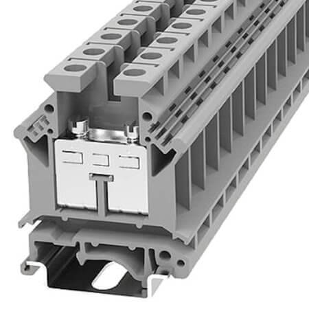 PC10-01P-18-00AH DIN RAIL T.B.10mm² SCREW YELLOW - 1