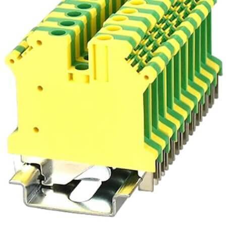 PC4-PE-01P-1Y-00AH DIN RAIL T.B.4mm² SCREW GREEN-YELLOW - 1