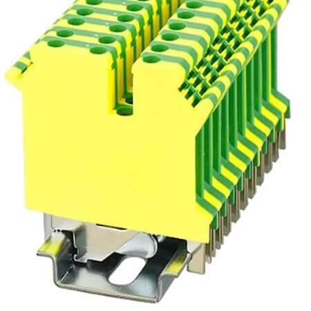 PC4-TW-PE-01P-1Y-00AH DIN RAIL T.B.4mm² SCREW GREEN-YELLOW 1IN2OUT - 1