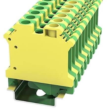 PC6-PE-01P-1Y-00AH DIN RAIL T.B.6mm² SCREW GREEN-YELLOW - 1